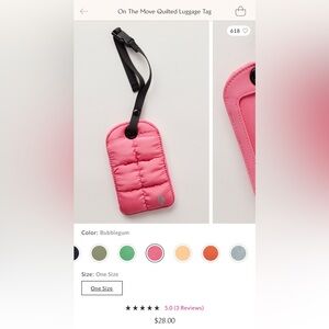 Free People On The Move Quilted Luggage Tag